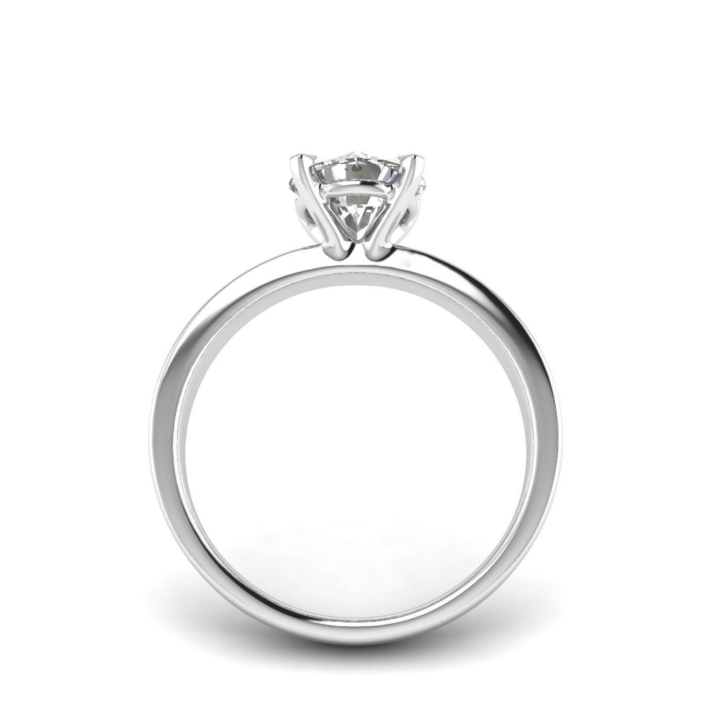 White Gold Studded 1 Carat Lab Grown Diamond Ring-F Color VS1 Clarity.